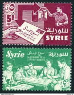 Syria 412, C246, MNH. Michel 744-745. Letter Writing Week 1957. - Syrie