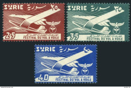 Syria 416-418, Lightly Hinged. Michel 754-756. Glider Festival, 1957. - Syrie