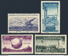 Syria 349-350,C154-C155, MNH. Mi 578-581. UPU-75, 1974. Palmyra, Pigeon, Globe. - Syrie