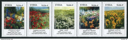 Syria 1524 Ae Strip,MNH. Flower Show,2003.Roses And Violets,Anemones,Daisies,  - Syrie