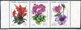 Syria 1295 Ac Strip,MNH.Michel 1889-1891. Flower Show,Damascus,1993. - Syrie