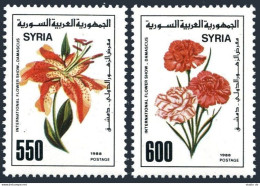 Syria 1133-1134, MNH. Michel 1715-1716. Flower Show 1988. Tiger Lily, Carnations - Siria