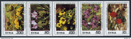 Syria 1087 Ae Strip,MNH.Michel 1654-1658. Flower Show,Damascus,1986. - Siria