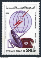 Syria 1019,MNH.Mi 1600. Telecommunications Day,1984.ITU Emblem,satellite,Dish, - Syrie