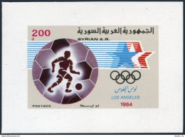 Syria 1011,MNH.Michel Bl.64. Olympics Los Angeles-1984.Soccer. - Siria