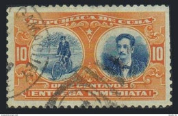 Cuba E4 Used. Michel 26. Special Delivery 1910. J.B. Zayas. Messenger, Cycle. - Unused Stamps