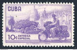 Cuba E28,MLH. View In Havana,Messenger-Bicyclist,1960 - Ongebruikt