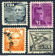 Cuba C92-C95,used.Michel 405-408. Communications Association,Leaders.1954. - Ungebraucht