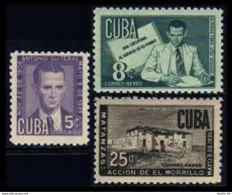 Cuba C47-C49,lightly Hinged.Michel 279-281. Action Of Morrillo,1951.A.G.Holmes. - Unused Stamps