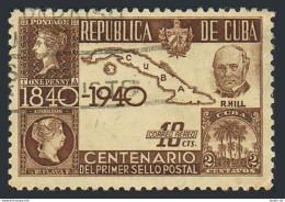 Cuba C32, Used. Michel 169. Sir Rowland Hill, Map Of Cuba. 1st Stamps-100, 1940. - Nuovi