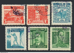 Cuba C24-C29, Used. Mi 146-151. American History, 1937. Lopez,Inca Gate,Bolivar, - Nuovi