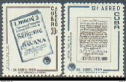 Cuba C195-196,lightly Hinged.Michel 617-618. Administrative Postal Book.1959. - Nuevos