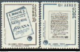 Cuba C195-196,MNH.Michel 617-618. Administrative Postal Book.1959. - Nuevos