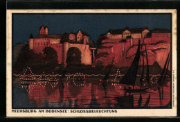 Künstler-AK Meersburg Am Bodensee, Schlossbeleuchtung  - Meersburg