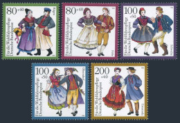 Germany B751-B755, MNH. Michel 1696-1700. Traditional Costumes, 1993. - Neufs
