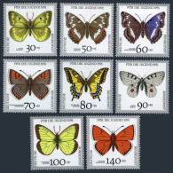 Germany B705-B712,MNH.Michel 1512-1519. Endangered Butterflies 1991. - Neufs