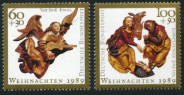 Germany B685-B686,MNH.Mi 1442-1443. Christmas 1989.Wood Carvings By Veit Stoss. - Neufs
