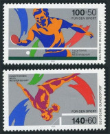 Germany B675-B676,MNH.Michel 1408-1409. Sport 1989. Table Tennis,Gymnastics. - Ongebruikt