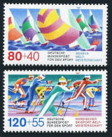 Germany B652-B653, MNH. Mi 1310-1311. Sport 1987. Sailing, Cross Country Skiing. - Neufs