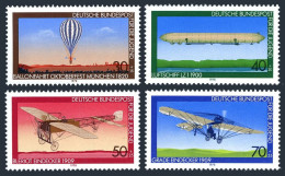 Germany B549-B552, MNH. Mi 964-967. Balloon Ascent, Airship, Monoplanes, 1978. - Unused Stamps