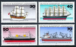 Germany B538-B541, MNH. Michel 929-932. Historic Ships, 1977. - Unused Stamps