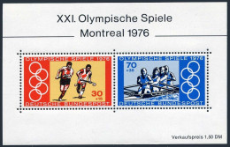 Germany B532 Sheet, MNH. Michel Bl.12. Olympics Montreal-1976. Hockey, Rowing. - Ungebraucht