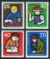 Germany B508-B511, MNH. Mi 800-803. Young Builder, National Costume, Microscope. - Unused Stamps
