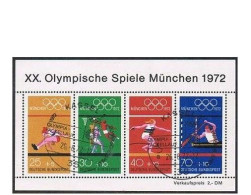 Germany B490 Sheet,CTO.Michel Bl.8. Olympics Munich-1972:Long Jump,Basketball, - Unused Stamps