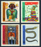 Germany B468-B471,MNH. Childrens Drawings: King Gaspar,Flea,Puss-in-Boots,Snake. - Ongebruikt