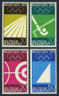 Germany B446-B449,MNH.Michel 587-590. Olympics Munich-1972.Track,Hockey,Archery, - Neufs