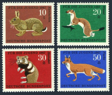 Germany B422-B425, MNH. Mi 529-532. Animals 1967. Rabbit, Ermine,Hamster,Red Fox - Nuevos