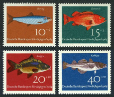 Germany B396-B399, MNH. Michel 412-415. Fish 1964. Herring, Rosefish, Carp, Cod. - Ongebruikt