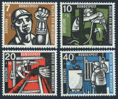 Germany B356-B359, Lightly Hinged. Mi 270-273. Welfare Organization-1957. Miner. - Ungebraucht