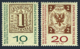 Germany B366-B367,B366a-B367a, MNH. Michel 310a-311a,310b-311b. INTERPOSTA-1959. - Neufs