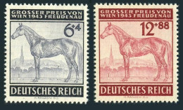 Germany B244-B245,MNH.Michel 857-858. Grand Prize Of The Freudenau,1943.Horse. - Ungebraucht