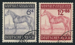 Germany B244-B245,CTO.Michel 857-858. Grand Prize Of The Freudenau,1943.Horse. - Neufs