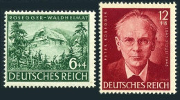 Germany B241-B242,MNH.Michel 855-856. Peter Rosegger,Austrian Writer,1943. - Unused Stamps