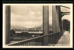 AK Deggendorf /Bayer. Ostmark, Teilansicht Von Der Brücke Aus Gesehen  - Deggendorf