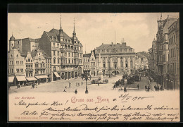 AK Bonn A. Rh., Der Marktplatz Mit Geschäften  - Bonn