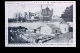 Cp, 86, Poitiers, Réédification De La Cella De Sainte Radegonde Au Monastère De Sainte Croix, Chevet De La Cahédrale - Poitiers