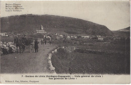 ES LLIVIA - Fau émail 7 - Vue Générale -Vista General - Attelage - Animée - Belle - Gerona