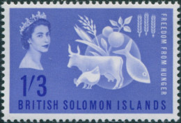 Solomon Islands 1963 SG100 1/3 Freedom From Hunger MLH - Salomoninseln (Salomonen 1978-...)