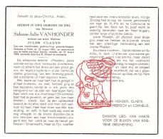DP Sidonie Julie Van Honder ° Vinkt Deinze 1881 † 1958 X Jules Claeys // Vermeersch Cornelis - Imágenes Religiosas