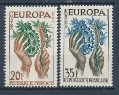 Timbre FRANCE Neuf EUROPA 1957   N° 1122**  1123**  Industrie Agriculture - Unused Stamps