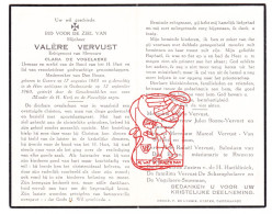 DP Valère Vervust ° Gavere 1885 † Oudenaarde 1960 X Clara De Vogelaere // Boone Van Welden De Schamphelaere Smesman - Devotion Images