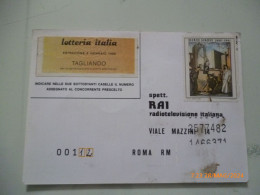 Cartolina Postale Viaggiata "RAI LOTTERIA ITALIA FANTASTICO  1985" - 1981-90: Marcofilia