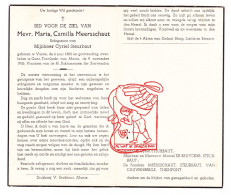 DP Maria Camilla Meersschaut ° Vurste Gavere 1896† Gent 1956 X Cyriel Steyrbaut // De Bruycker Van Cauwenberge Thienpont - Devotion Images