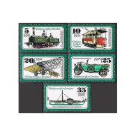 Germany-GDR 1843-1847, MNH. Mi 2254-2258. Transportation Museum, Dresden, 1977. - Unused Stamps