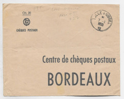 CORREZE LETTRE FRANCHISE CCP AMBULANT TULLE A USSEL 7.4.1968 1° COTE 35€ - Bahnpost