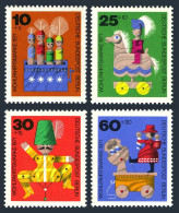 Germany-Berlin 9NB83-B86, MNH. Mi 412-415 Wooden Toys, 1971. Movable Dolls,Jack, - Ongebruikt